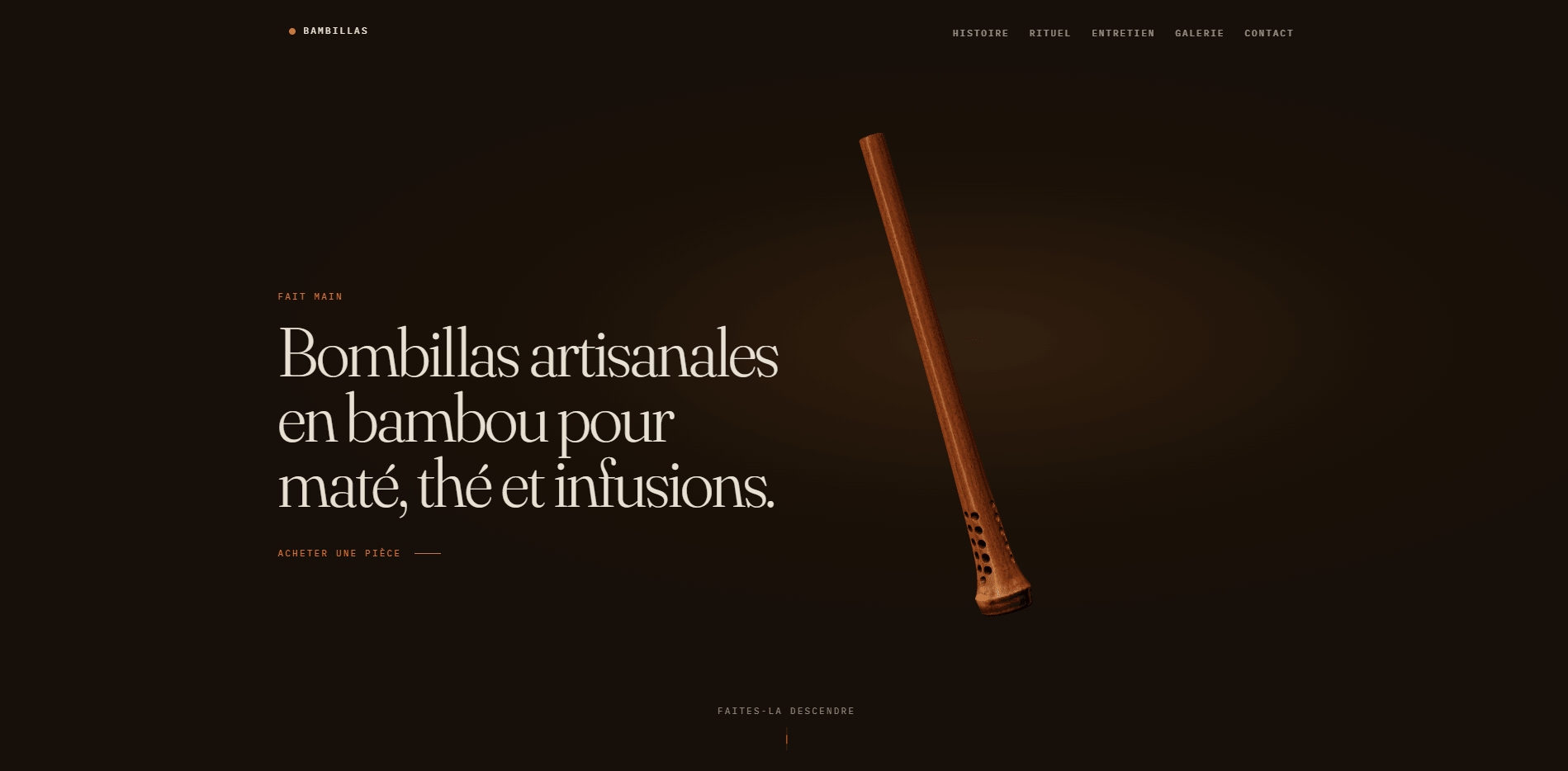 Opening — handmade bamboo bombillas